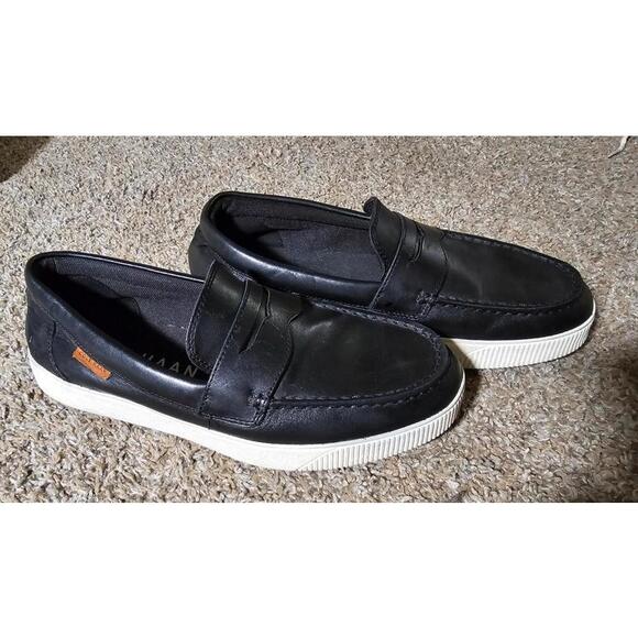 Cole Haan C33861 Mens Loafer Shoes 9M Black White - Picture 1 of 7